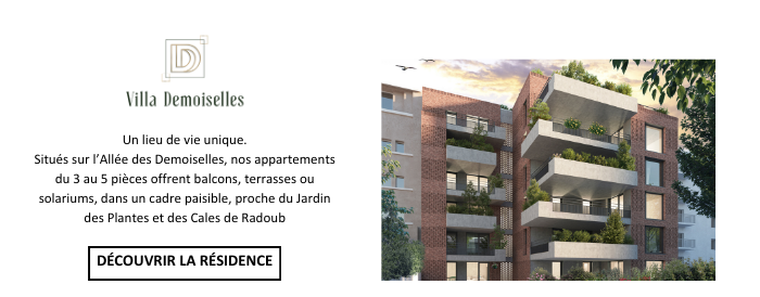 Un lieu de vie unique. Située sur l'Allée des Demoiselles, nos appartements du 3 au 5 pièces offrent balcons, terrasses ou solariums, dans un cadre paisible, proche du jardin des Plantes et des Cales de Radoub.